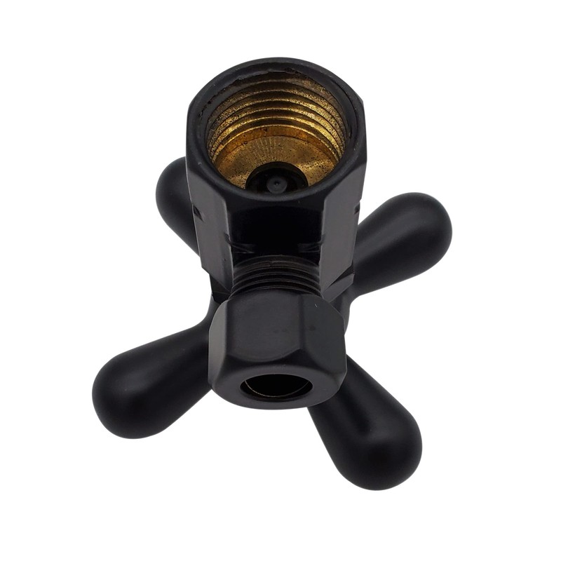 Westbrass Flat Head Toilet Kit with Cross Handles, 1/2" IPS