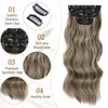Vigorous Clip in Hair Extensions 4Pcs Light Ash Brown mixed