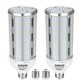 2Pack 100W LED Corn Bulb, 12500LM Super Bright 5000K Daylight White, E26/E39 Large Mogul Base, 400W Metal Halide MH HID HPS Replacement, LED Corn Lamp for Garage Warehouse Workshop Barn Factory