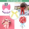 M METERXITY 100-Pack Satin Ribbon Twist Tie Bows, 2.4x2.8 Inch