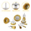 Wire Wheel Brush Drill Attachment 9 Pcs with 1/4in Shank