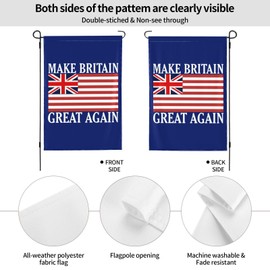 Make Britain Great Again Garden Flag 12x18 Mbga Yard Sign Make England Great Again House Flag No Flagstand Double Sided