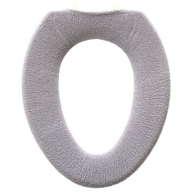 OKA Soft Toilet Seat Cover, Seas O Type Special Type, Gray (Toilet Seat Cushion, Soft, Thick Weave, Antibacterial, Odor Resistant, Soft Hook)