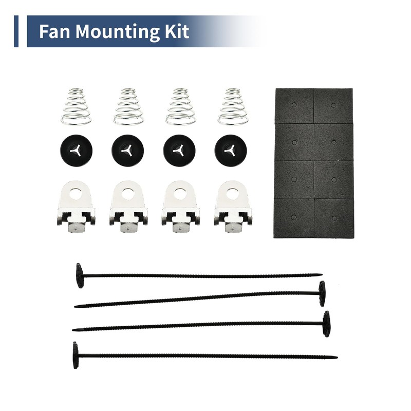 12 Inch Chrome Slim Fan Push Pull Electric Radiator Cooling