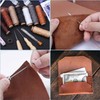 Cridoz 35 Pcs Leather Pouch Kit with Hole Punch, Sewing