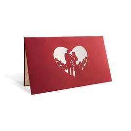 cherry blossom tree wedding cards, unusual wedding pop up cards with envelope, wedding invitations, wedding wishes, wedding anniversary greetings, tie the knot invite, congrats to bride and groom, L10