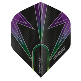 WINMAU Prism Alpha Black & Purple Extra Thick Dart Flights - 1 Set per Pack (3 Flights Total)