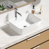 Enbol Bathroom Vessel Sink Rectangular 19x15 Inch Bathroom Sink Above