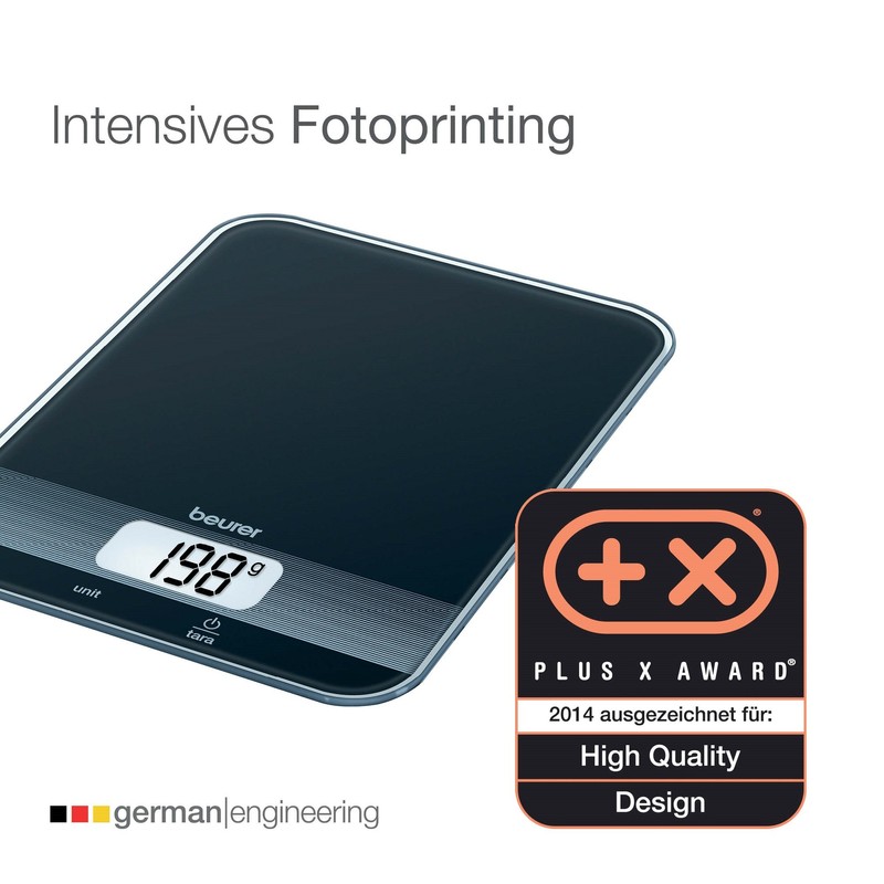 Beurer KS 19 slate kitchen scale, glass