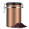 Coffee Container Large Airtight Stainless Steel Black Kitchen Storage Canister
