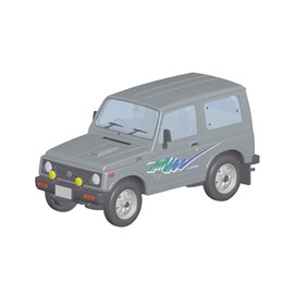 Aoshima Bunka Kyozai 1/32 Raku Plastic Snap Kit No.18-CG Suzuki JA11 Jimny Charcoal Gray Metallic Color Coded Plastic Model (Automotive)