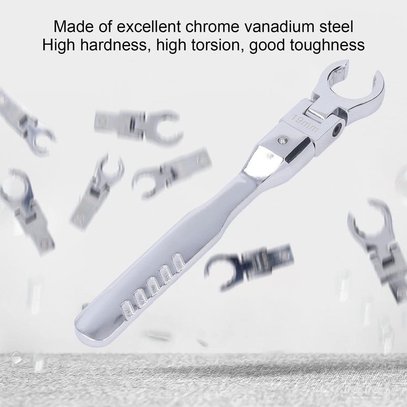 Uadme Flexible Combination Spanner Set, 180 Degree Rotation Open Ring
