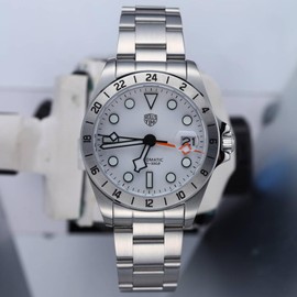 LACZ DENTON Rollstimi RT7911 Men Automatic Watches Men Mechanical Wristwatches Japan NH34A Movement with 100M Waterproof Luminous Pointer, White, Japanese