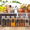AOZITA 24 Pcs Glass Spice Jars with Labels - 4oz