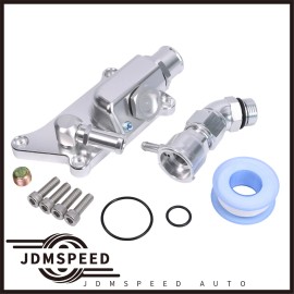 JDMSPEED AUTO Coolant Housing W/ Straight Elbow Hose Fitting Upper For K Series K20Z3 K24