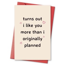 hvdler Sarcastic Love Card, Romantic Birthday Card for Him Her, Romantic Anniversary Card for Boyfriend Girlfriend, Heartfelt Valentines Day Card