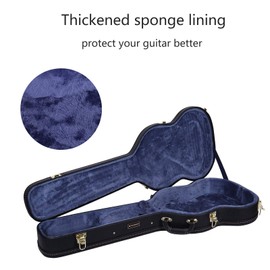 Crossrock Deluxe Wood Hard Case for SG Electric Guitar, Black(CRW600SGBK)