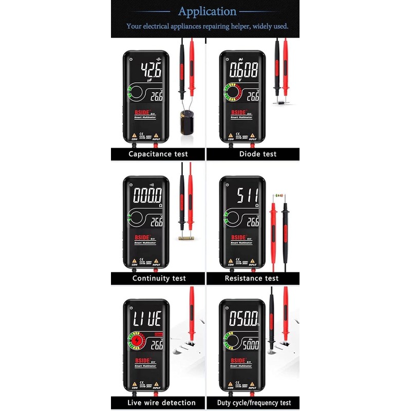 Bside digital multimeter automatic AC DC voltmeter pancontrol LCD display