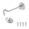 Mebamce 4 Inch Hook and Eye Latch Stainless Steel Latche