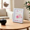 6.5”x8.5” Preserved Flowers Pink Rose Hydrangea Flower Frame with Butterfly