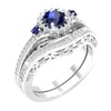 Belinda Jewelz - Anillo de compromiso para mujer (plata platino)