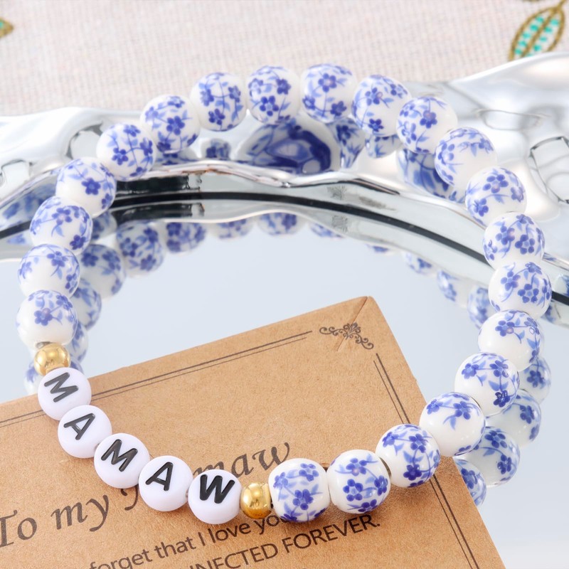 AHAETH Mamaw Gifts Bracelet for Mothers Day Grandma from Grandkids
