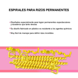 Rizadores de Cabello en Espiral, Rizos sin Ondas de Calor 24 Piezas, Ideales para Realizar Permanentes Duraderos y Obtener Rizos Definidos, Ondulador de Cabello Fácil de Utilizar