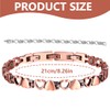 Tomedeks 2 PCS Magnetic Bracelets for Women, Copper Bracelet, Silver