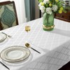 SASTYBALE Jacquard Tablecloth Flower Pattern Polyester Table Cloth Spill Proof