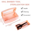 Gusnilo Sterilizer Box Nail Tool Barbicide Disinfectant Jar Plastic Disinfectant