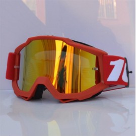Youehsent Motocross Goggles, Motorcycle Goggles Motocross Goggles MTB Glasses Off Road Dirt Bike Motorcycle Helmets Goggles Ski Sports Glasses Mountain Bike Glasses Motorcycle Goggles (Colour: Red)