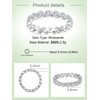 FWM Moissanite Eternity Rings for Women Sterling Silver Wedding Band