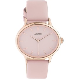 Oozoo Timepieces Women's Watch - Wrist Watch with 18 mm Leather Strap | High-Quality Watch for Women - Elegant Analogue Women's Watch in Round, Rose Gold / Pink, Strap.