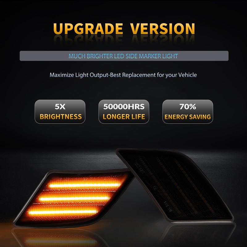 DERMOKA LED Side Marker Lights for 2008-2011 Mer'cedes-Benz Pre-LCI W204