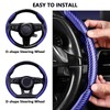 Bamyli Car Steering Wheel Cover,2Pcs Universal Carbon Fiber Anti-skid Segmented