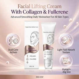 Crema Facial Y De Cuello Con Colágeno Fullereno, Aprieta Y Levanta El Cuello Reafirmante Para La Piel, Humectante Reafirmante Para Levantar La Piel, Suero Antiarrugas Reductor De Papada (1)