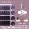 Ocean Pearl Cluster Lashes 320PCS Individual Eyelashes 30D+40D+80D+100D Eyelash Extensions
