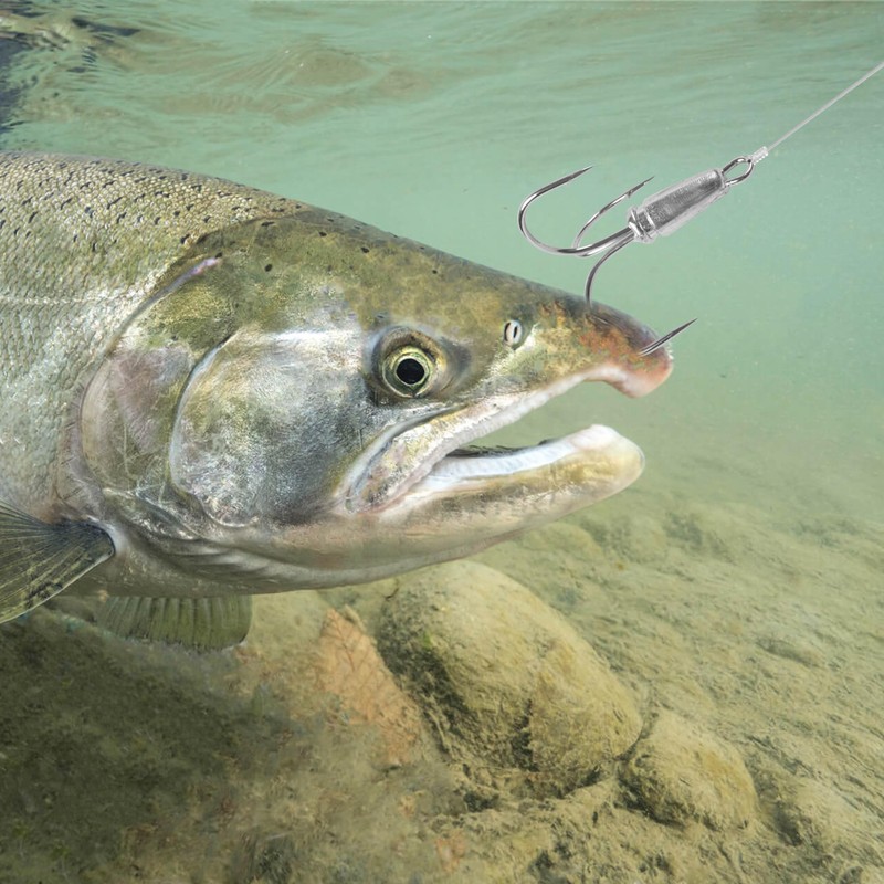Snagging Hooks Weighted Treble Hooks, 5pcs Weighted Fishing Hooks Large