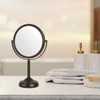 JERDON Two-Sided Tabletop Makeup Vanity Mirror - 10X-1X Magnification &