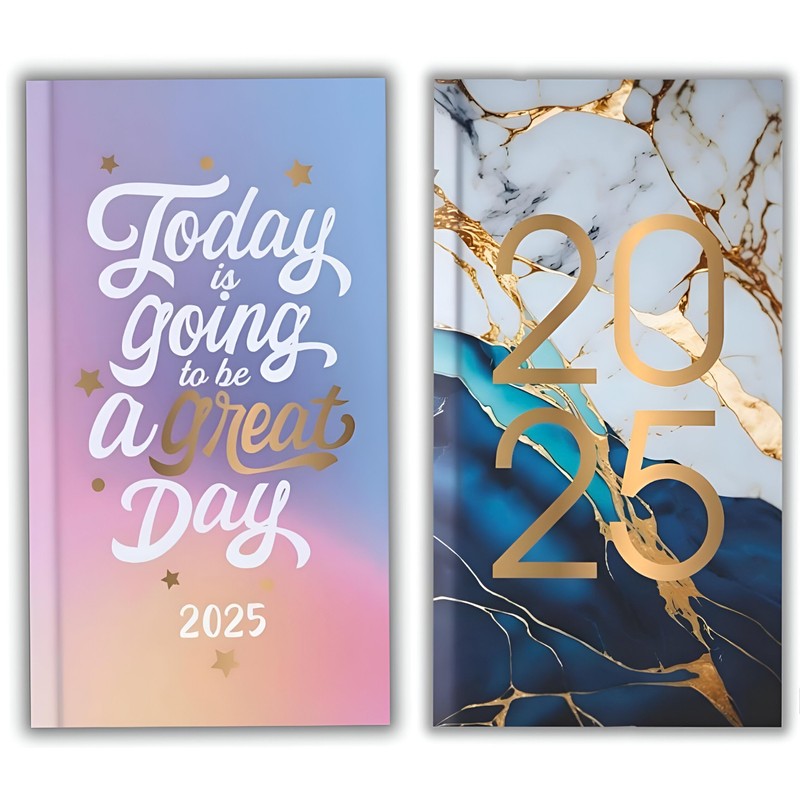 2025 Diary Slim Week to View Fashion soft padded hardback
