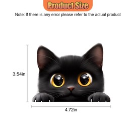 UHANBUT Cat Car Window Decal, Funny Weatherproof Automotive Decals Accessories (D Style)