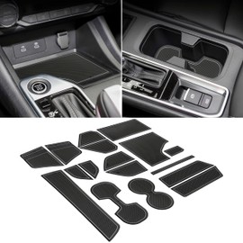 SENSHINE Customized Liners for Nissan Sentra Accessories 2020-2022 2023 2024 2025 Cup Holder Insert Liner Center Console Liner Door Pocket Mats Inserts Non-Slip Mats Pad 17-PC Set (Gray Trim)