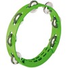 Nino Percussion NINO49GG Compact 8" ABS Plastic Handheld Tambourine, Grass