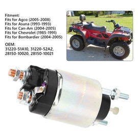 Starter Solenoid Fits For /, Aluminum 12V Starter Solenoid Replacement 31220-51A10