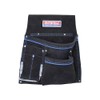 Faithfull Black Suede Leather Tool & Nail Pouch, Steel Hammer
