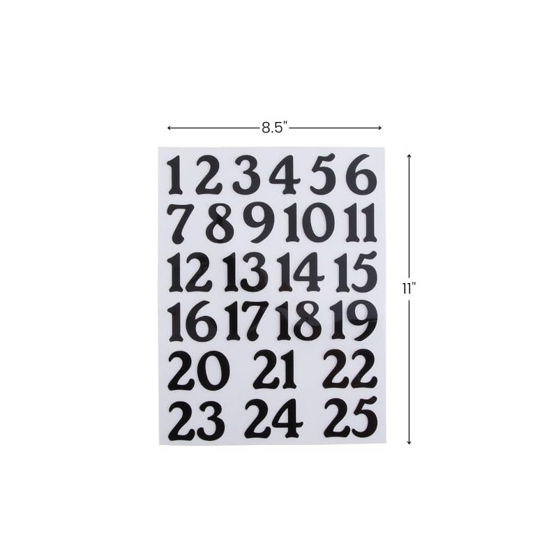 Iron-On Countdown Numbers - 25 Pieces