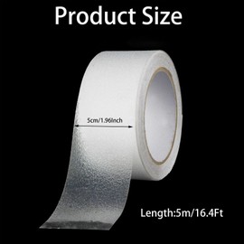 Waterproof Anti-Slip Stair Tread Tape 2" x 32.8 ft Clear Non-Skid Grip Tape for Wooden Steps, Tile Floors, Showers & Swimming Pools Indoor Outdoor Safety Tape