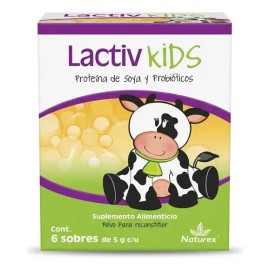 Proteína De Soya Y Probióticos 6 Sobres De 5 G Lactiv Kids