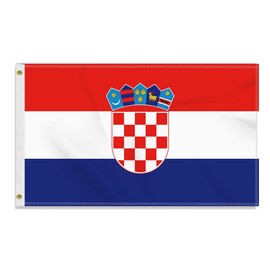 Large 90 x 150 cm Croatia Flag, Large 150D Croatian Friendship Banner, Germany Flag Doube Side Print Decor Brass Eyelets Large Croatia