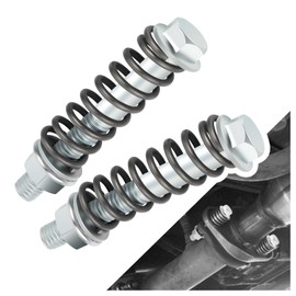 2PCS M8x1.25 Exhaust Manifold Bolts,Heavy Duty Exhaust Bolts and Nuts Kit with Springs for Muffler System Repairing,Universal Muffler Studs Replacement Car Accessories (M8*1.25)